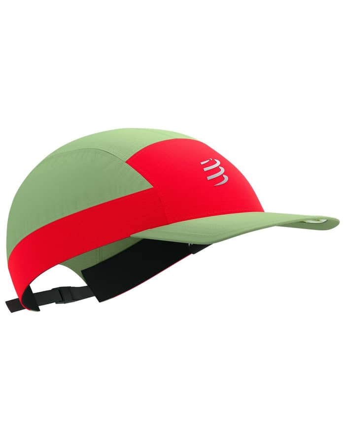 5 Panel Light Cap Nile/Fluo Red