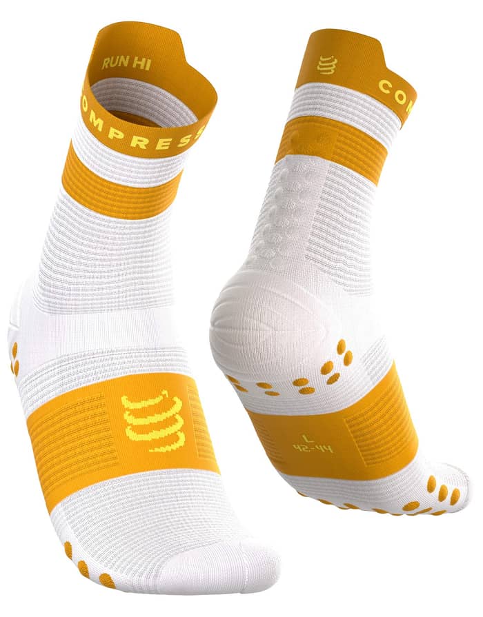 Pro Racing Socks v4.0 Run High White/Sunflower