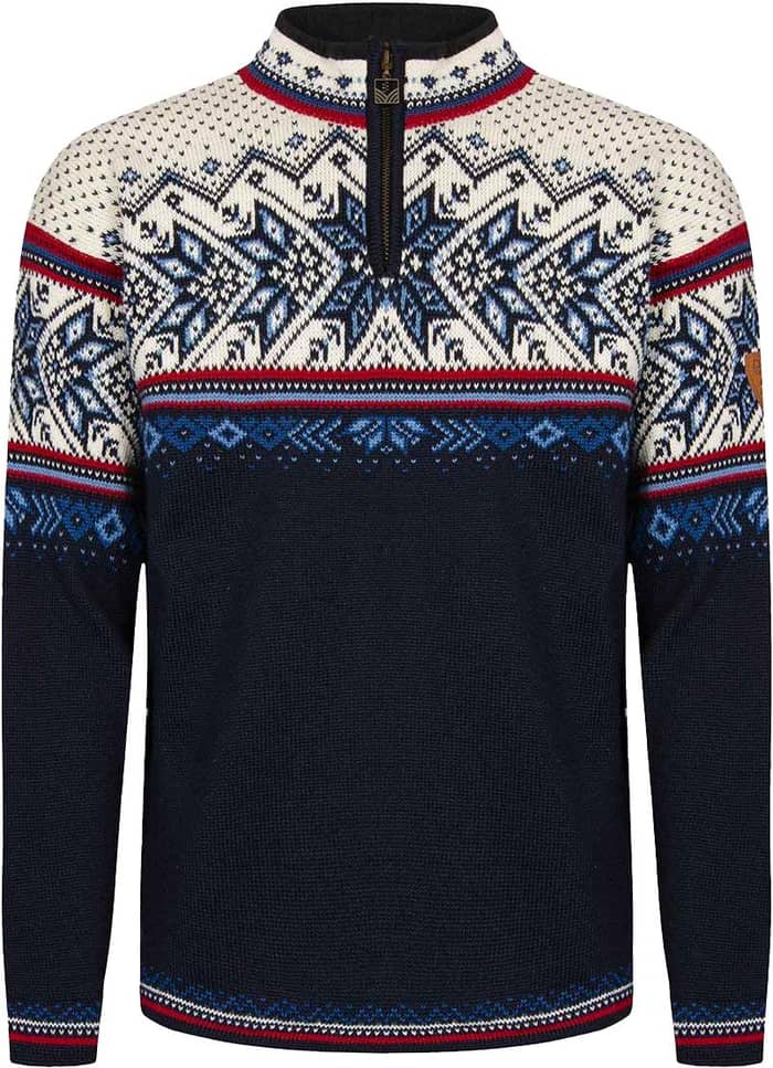 Vail M Sweater Midnightnavy/Redrose/Offwhite