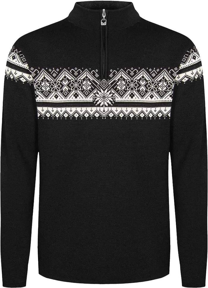 Moritz M Sweater Black Offwhite Darkcharcoal