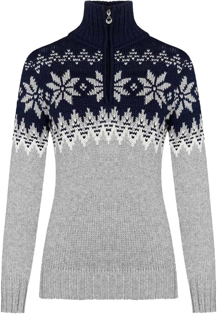 Myking W Sweater Lightcharcoal Offwhite Navy