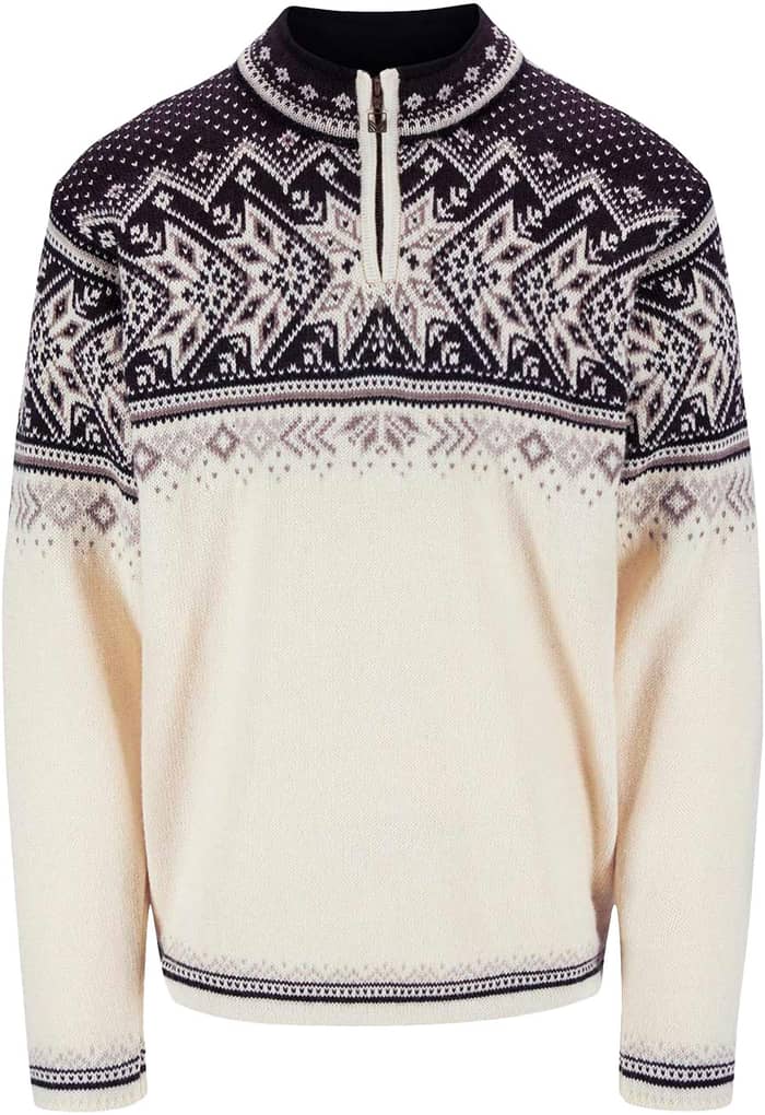 Vail M Sweater Offwhite Coffee Sandstone