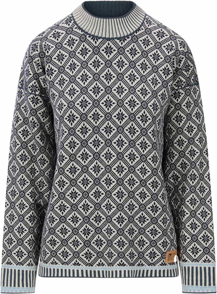 Lang�y W Sweater Marine Offwhite
