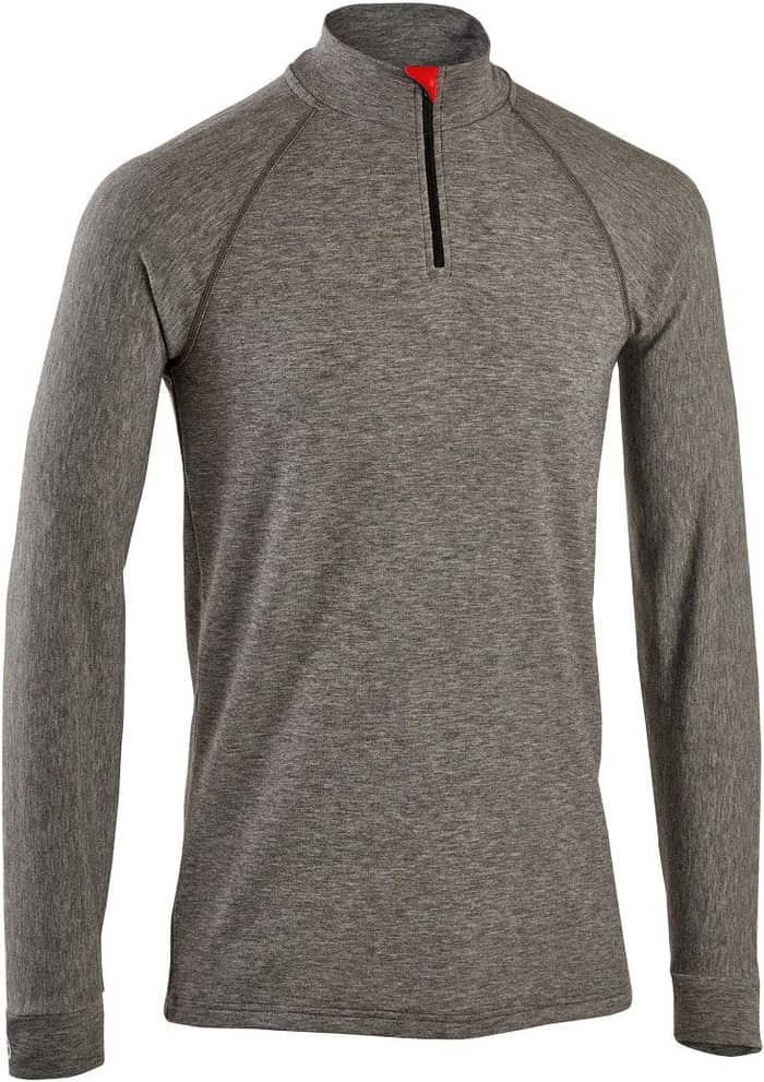 T-shirt western show vert olive plat zippé petit/moyen