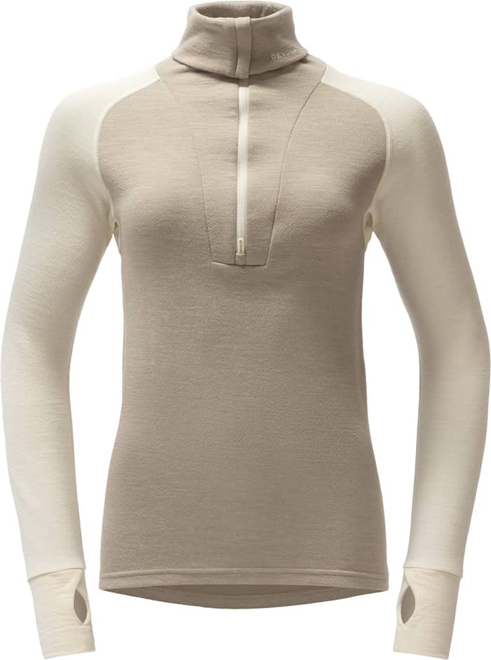 Expedition Merino Silk Zip W Offwhite/Stone