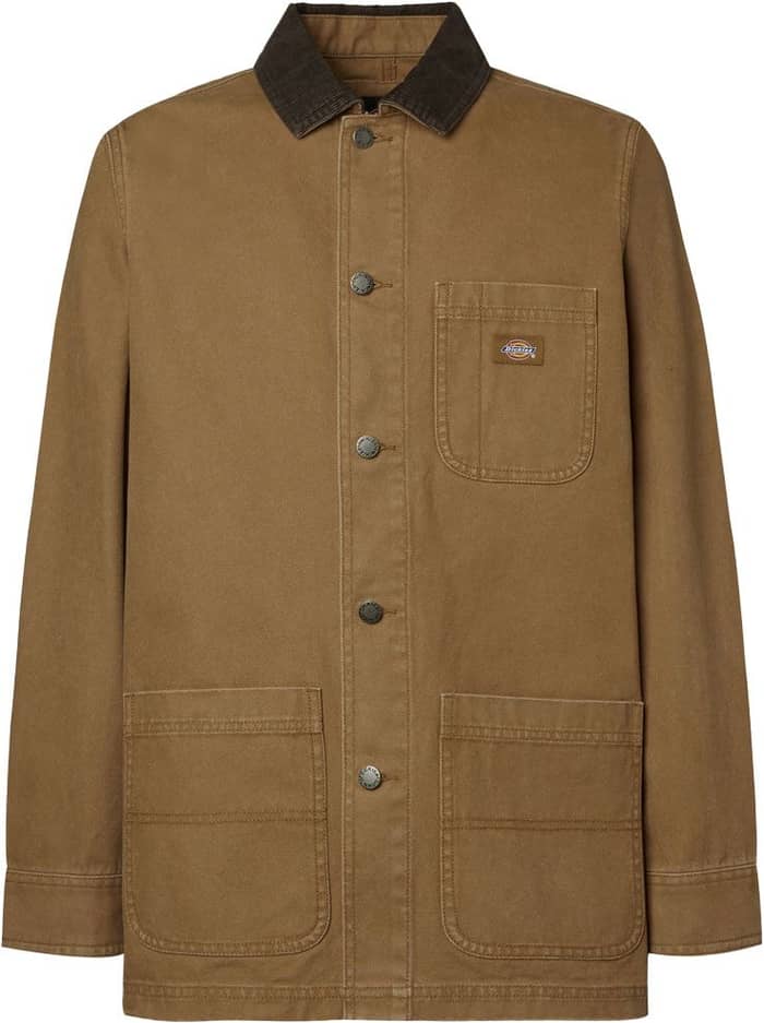 Duck Lined Chore Jacket Stone Washed Brown Duck