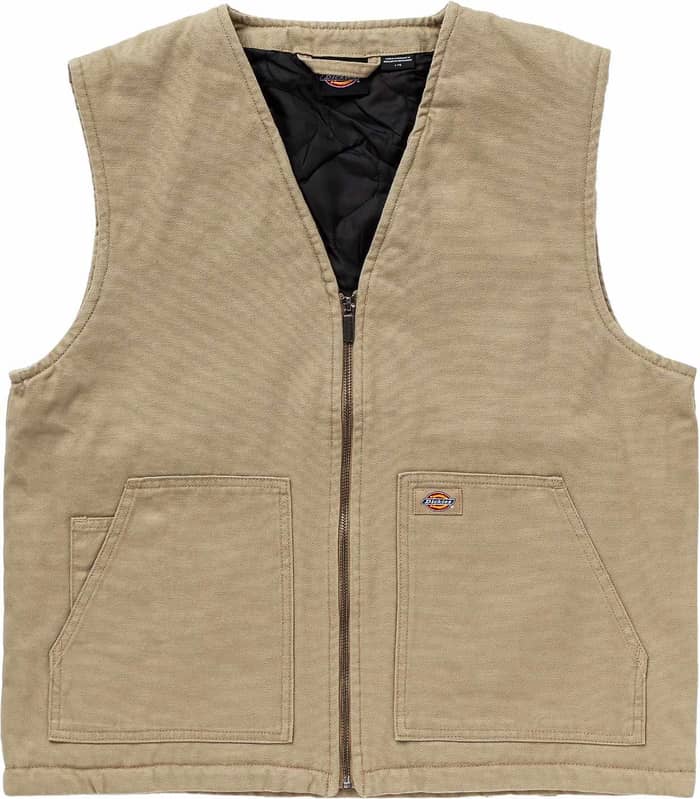 Dickies Duck Canvas Summer Vest Stonewashed Desert Sand Coats