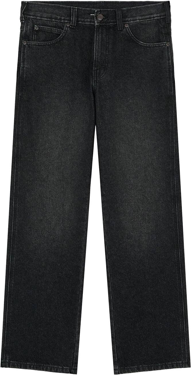 954 Relaxed Straight Work Jeans Black Wash Faded