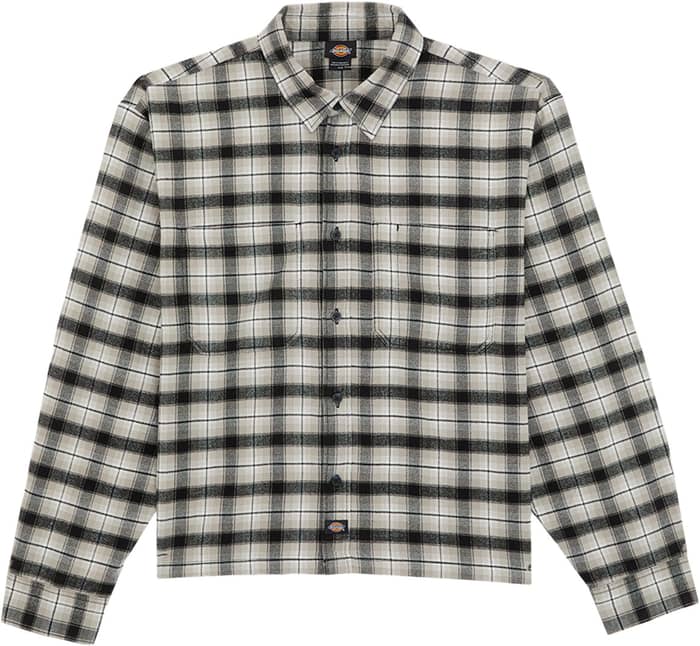 Jerome Cropped Flannel Shirt Black