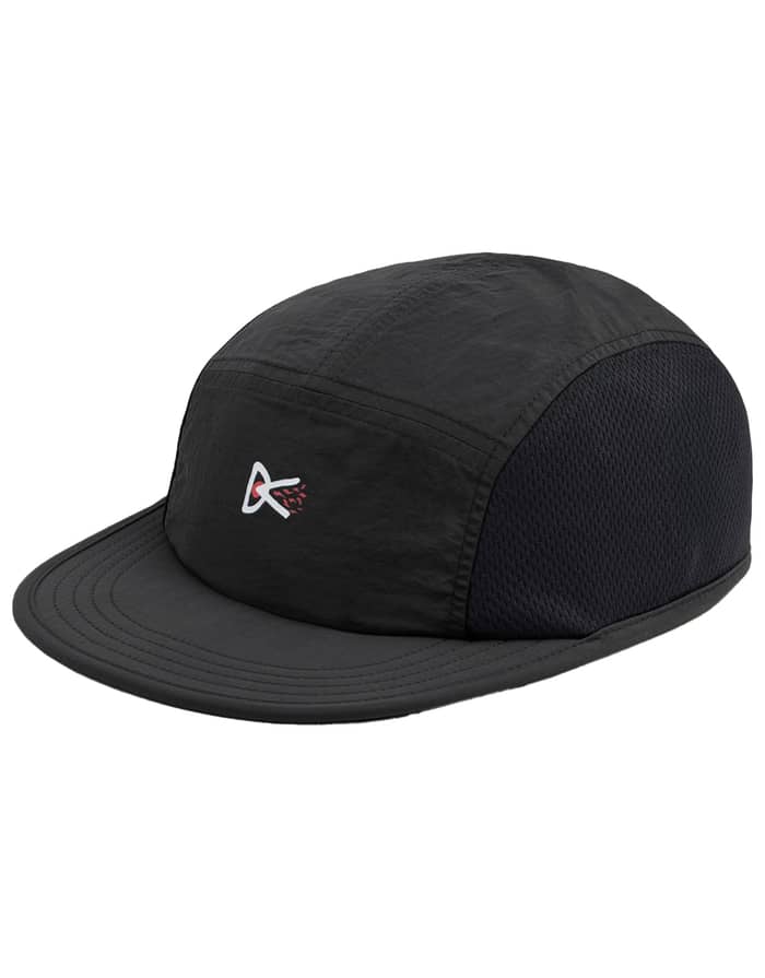 Nylon Paneled Mesh Hat Black