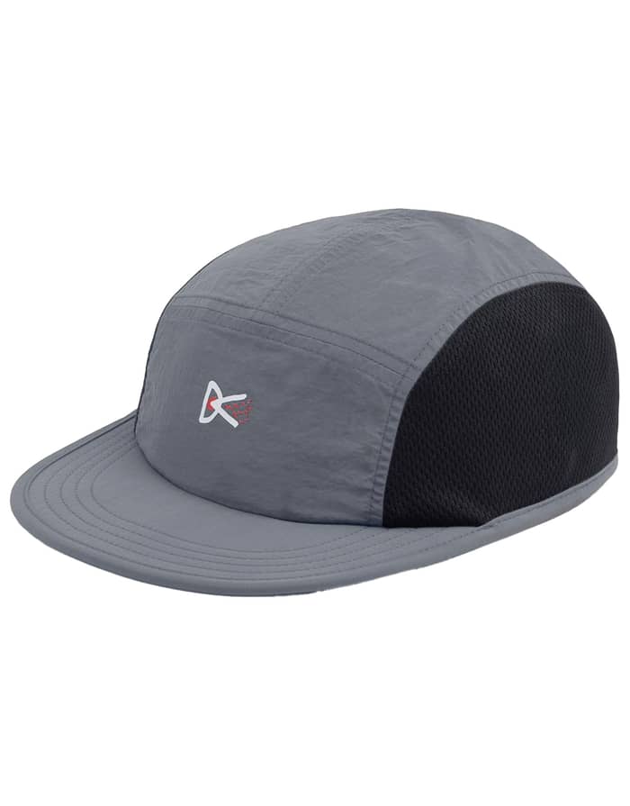 Nylon Paneled Mesh Hat Grey