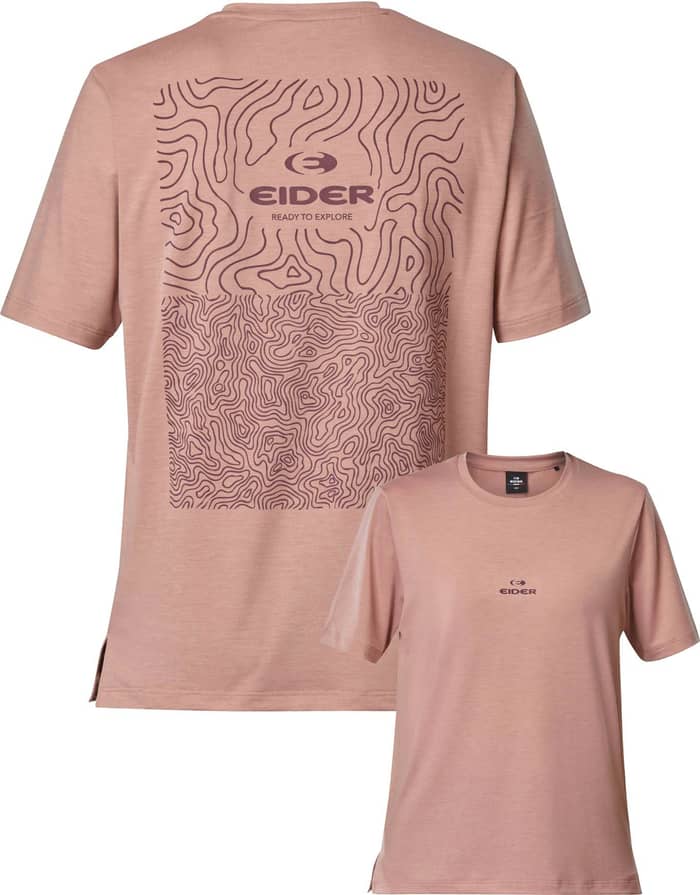 Eider W Loriaz Graphic TS Pink Marble Kvinnors vandring t-Shirts ...
