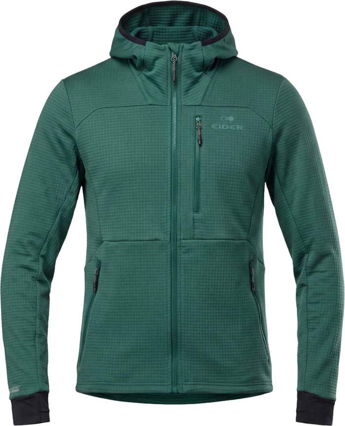 M Thorens Polartec Powergrid Fleece Hoodie Smoke Pine