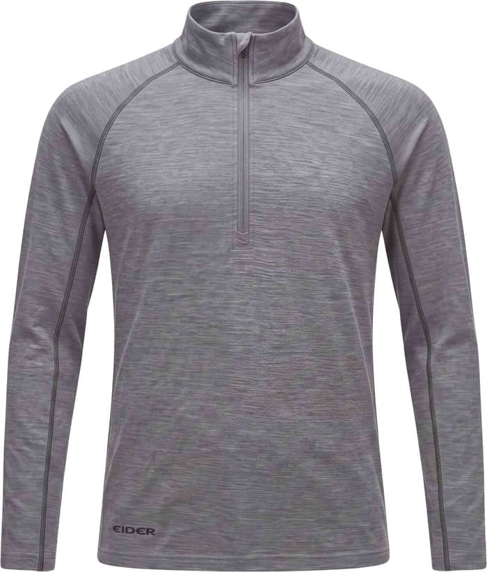 M Eider Merino 190 Half Zip Heather Grey