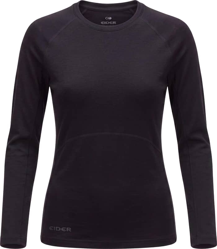W Eider Merino 190 Top Black