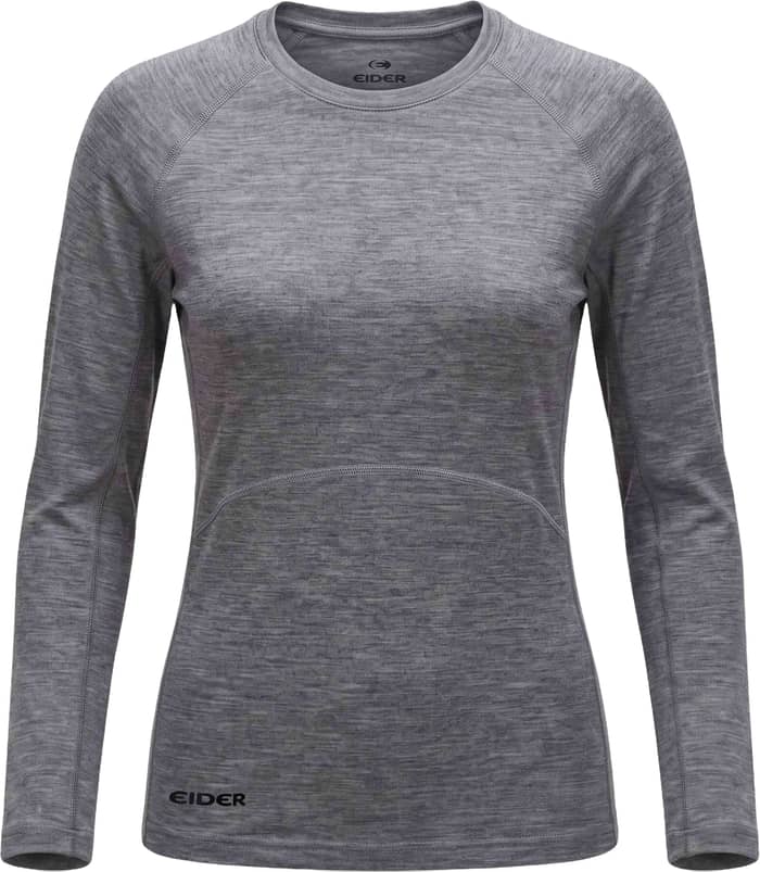 W Eider Merino 190 Top Heather Grey