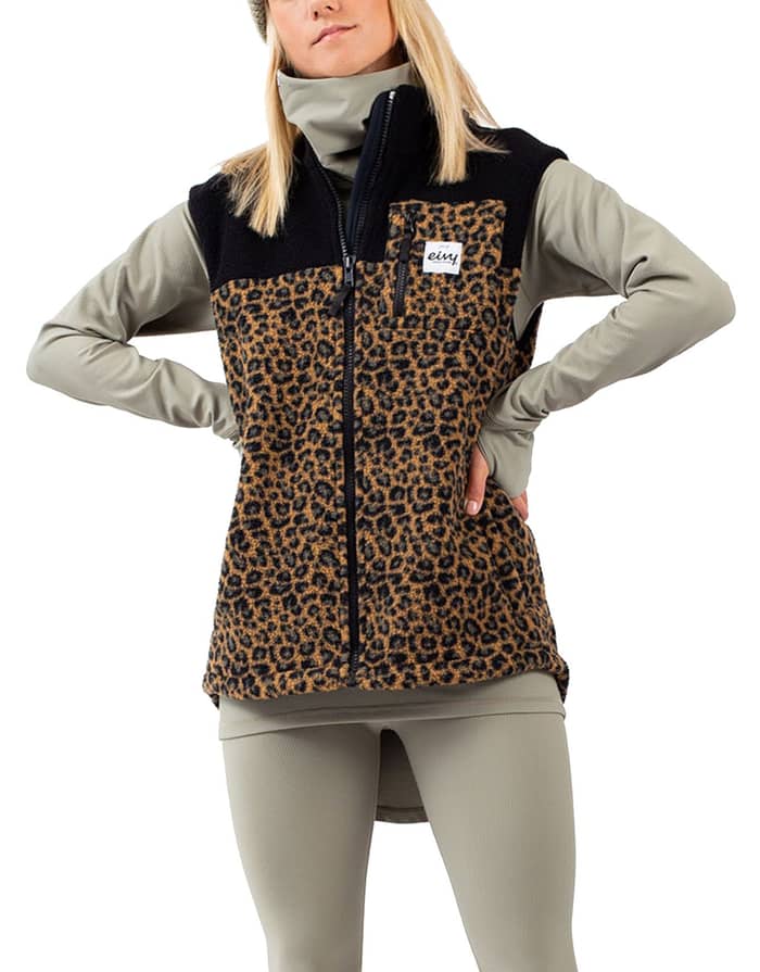 Lumberjackie Sherpa Vest Leopard