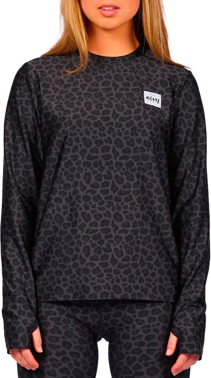 Versa Loose Fit Top Black Leopard