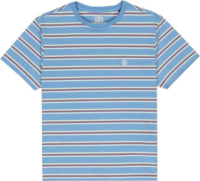 Icon Embroidery SS Tee Youth Washed Stripes Riviera