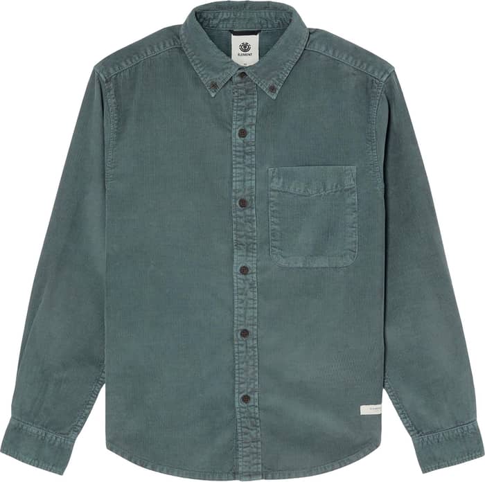 Button Down Regular Corduroy Shirt Youth Dark Slate
