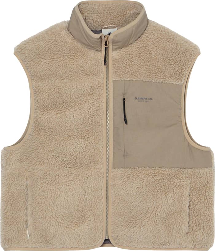 Lake Sherpa Vest w Oat Milk