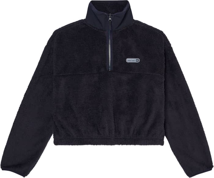 Classic Sherpa 1/4 Zip Top W Flint Black