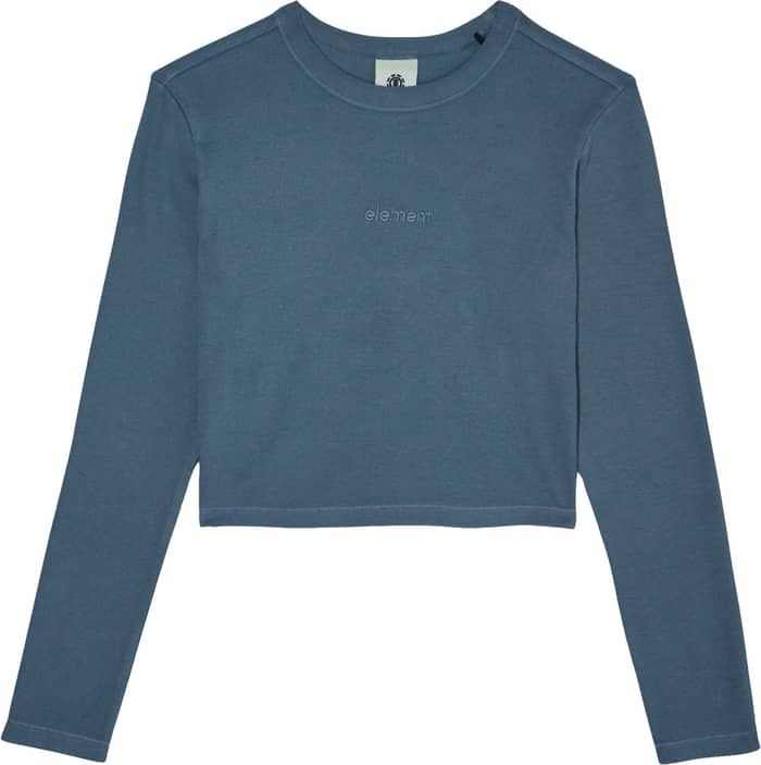 Lowcase Crop LS Tee W Dark Slate