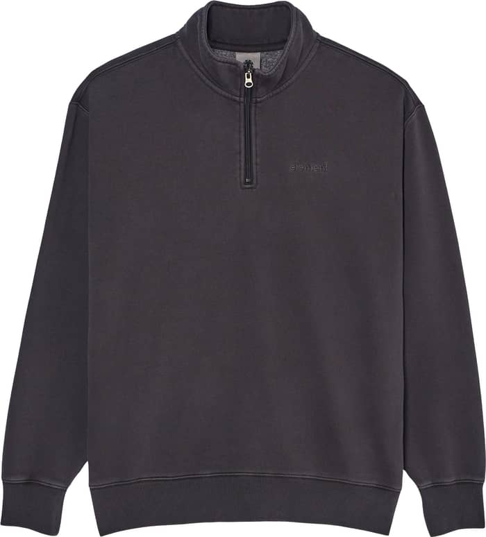 Lowcase Pigment Quarter Zip Sweatshirt Off Black