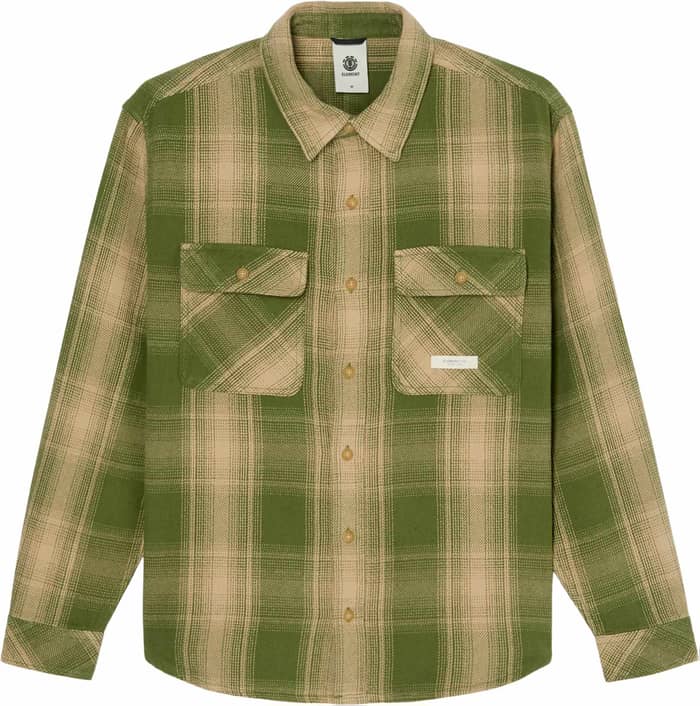 Hueco 2Pkt Midweight Shirt Bronze Green Aluminium