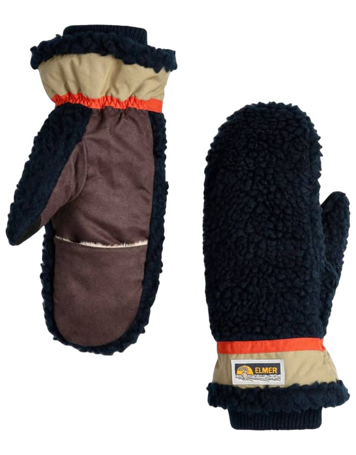 Teddy Mitten Navy