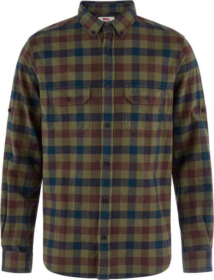 Skog Relaxed Shirt M Laurel Green Dark Navy