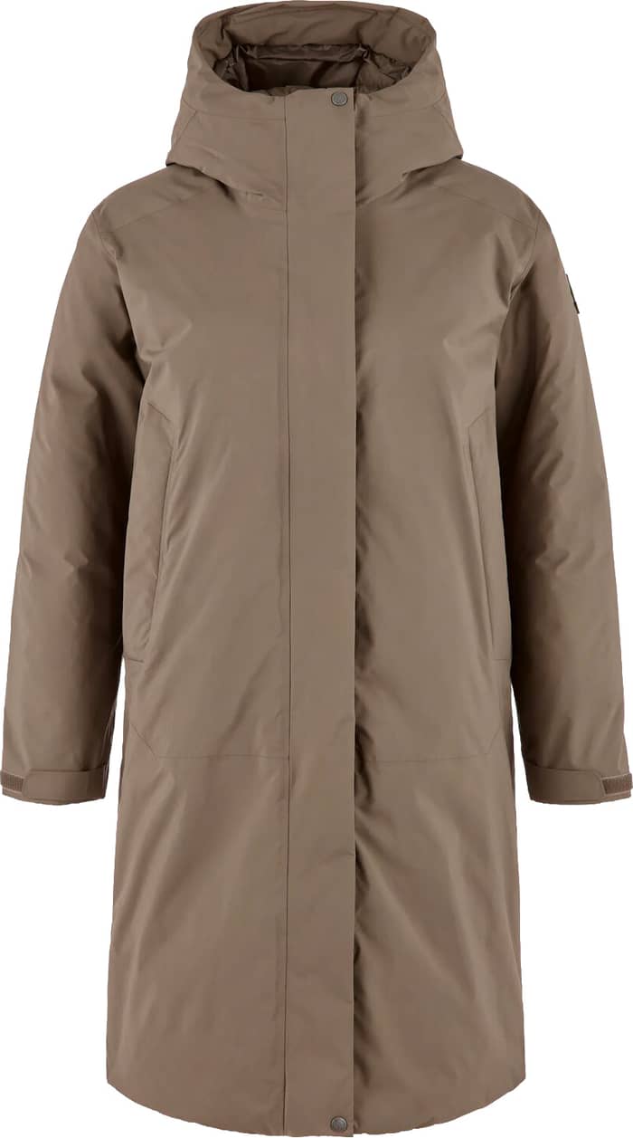 Övik GTX Padded Parka W Suede Brown