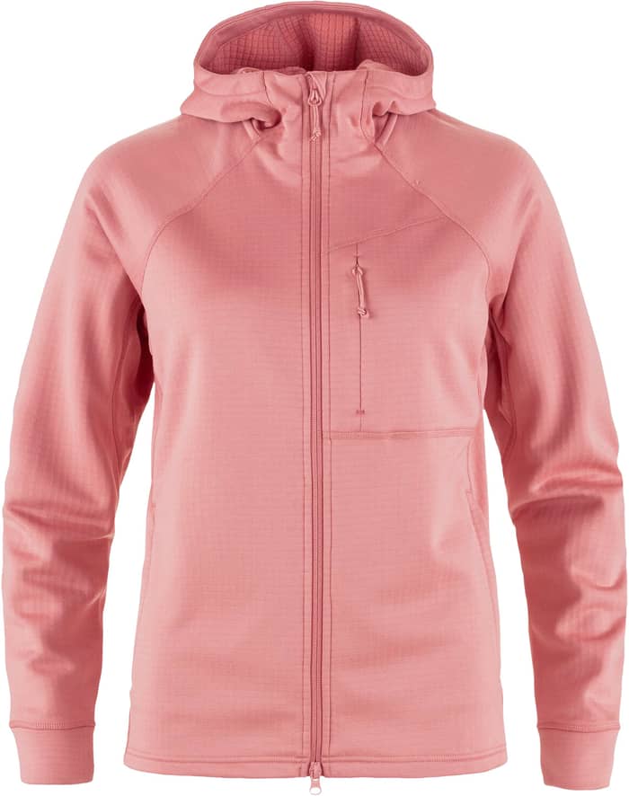 Abisko Grid Fleece Hoodie W Dusty Rose