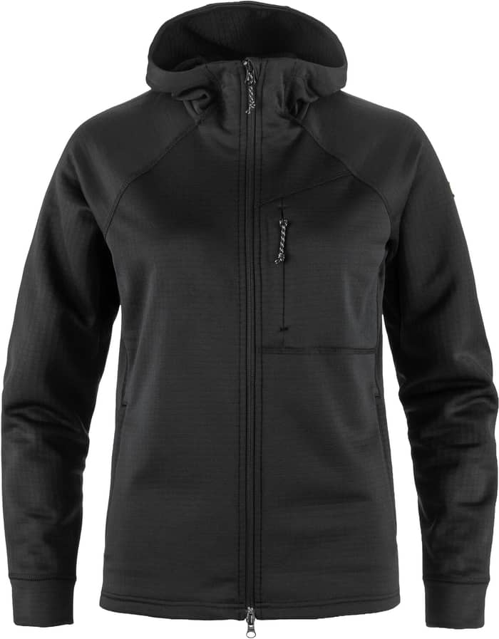 Abisko Grid Fleece Hoodie W Black