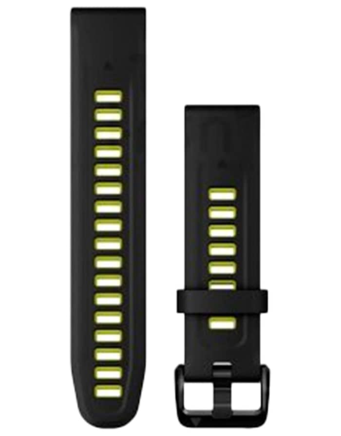 Bracelet QuickFit 20mm Silicone Noir / Jaune