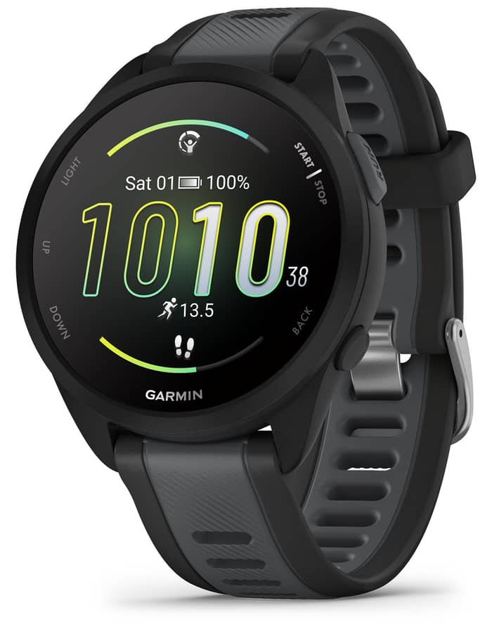 Coque De Protection TPU Pour Garmin Forerunner 165 Et 165 Music - Lot De 2 (noir + Transparent) - Anti-chocs, Léger, Découpes Précises