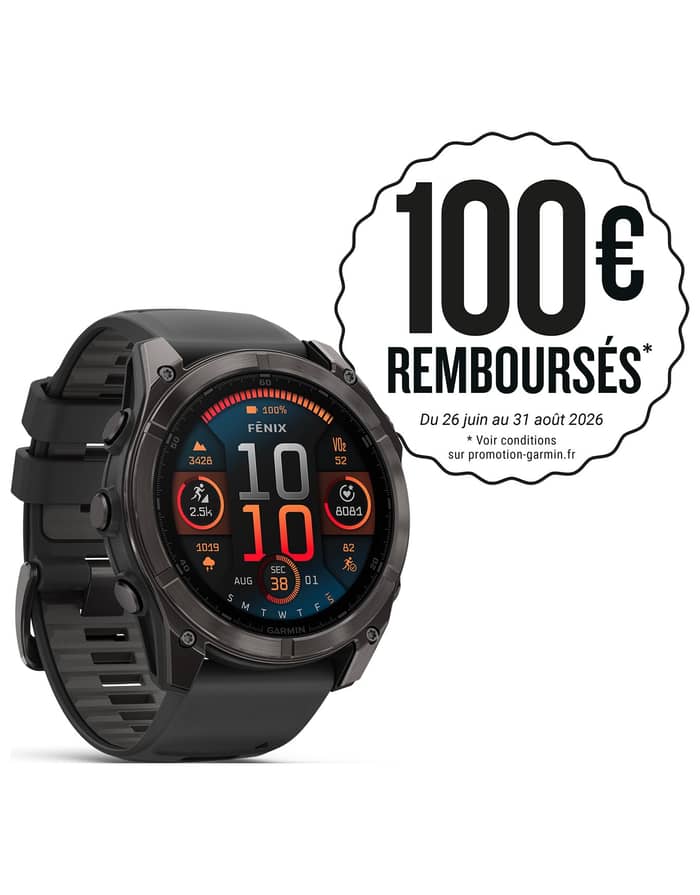 Fenix 8 Amoled 51mm Sapphire Titane/Carbon Gray