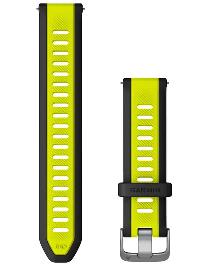 Bracelet Forerunner 20mm Silicone Jaune/Noir