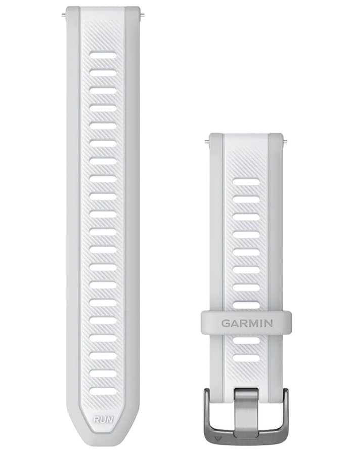Bracelet Forerunner 20mm Silicone Blanc/Gris