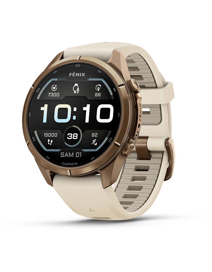 Fēnix® 9 Pro Amoled 43mm Sapphire Titane Gold Beige Crème/Gris Cendré