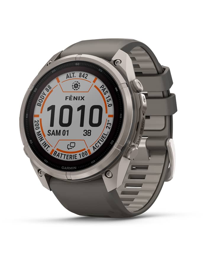 Fēnix® 9 Pro Solar inReach® 51mm Sapphire Titanium Gris Galet/Gris Cendré
