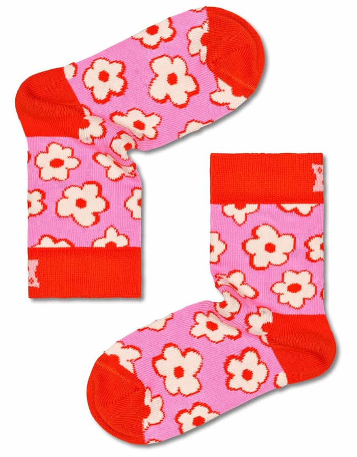 Berry Flowers White Sockamoccs Kid's Sockamoccs Slip On Shoes main image 1