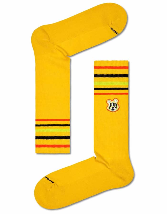 Bear With Me Crew Sock Dark Yellow