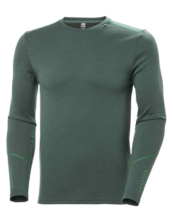 Lifa Merino Midweight Crew Darkest Spruce