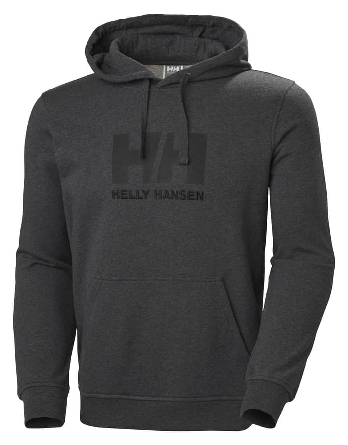 Hh Logo Hoodie Ebony Melange