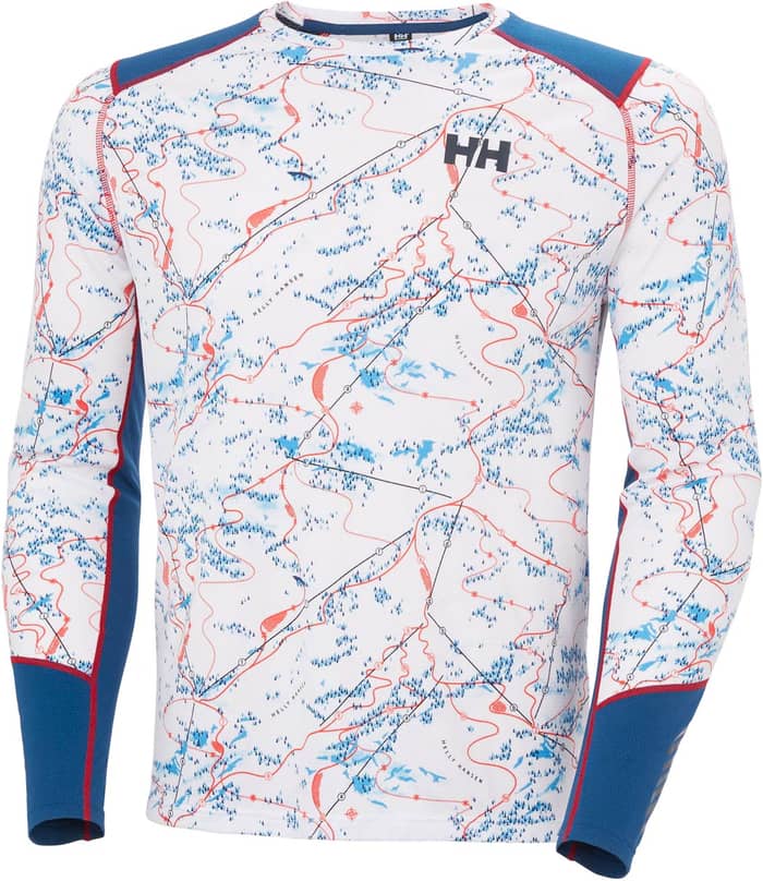 Lifa Active Crew White Slope Map Aop