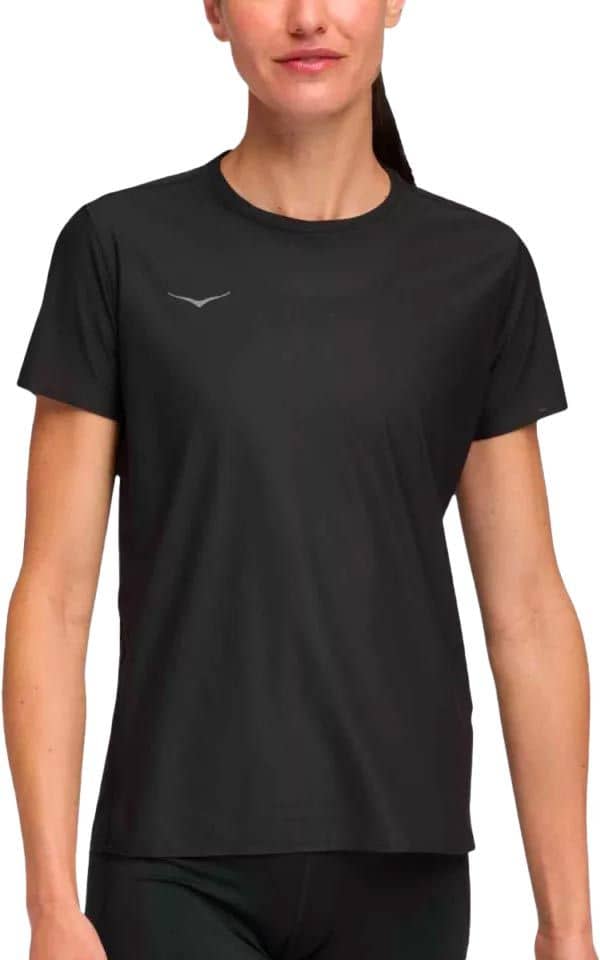 Hoka W Airolite Short Sleeve 2.0 Black Women's trail running T