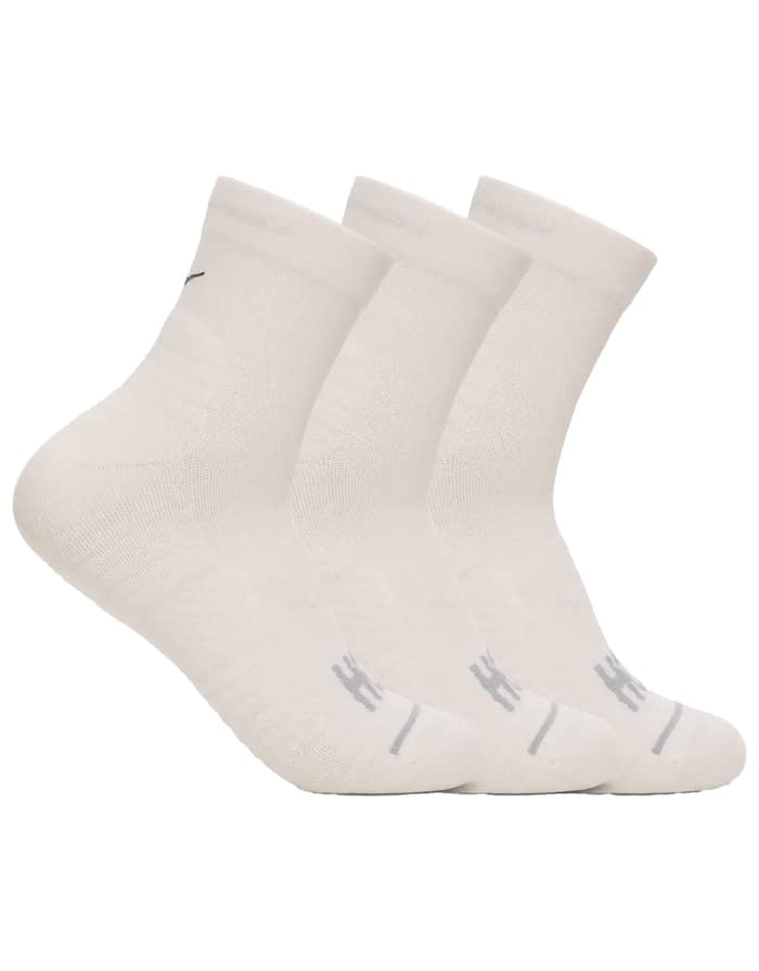U Quarter Run Sock 3-Pack White / White / White