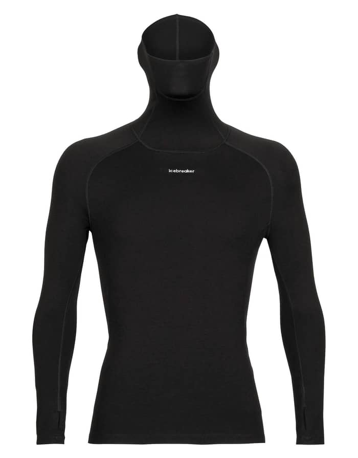 M Merino LS Roll Neck Black