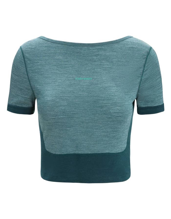 W ZoneKnit SS Scoop Back Tee Green Gloryhthr/Grnglr/Cb
